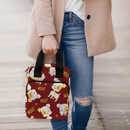 Happy Jack Russell Terrier Pattern Print Bible Tote Bag