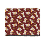 Happy Jack Russell Terrier Pattern Print Bifold Wallet