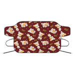 Happy Jack Russell Terrier Pattern Print Car Windshield Snow Cover