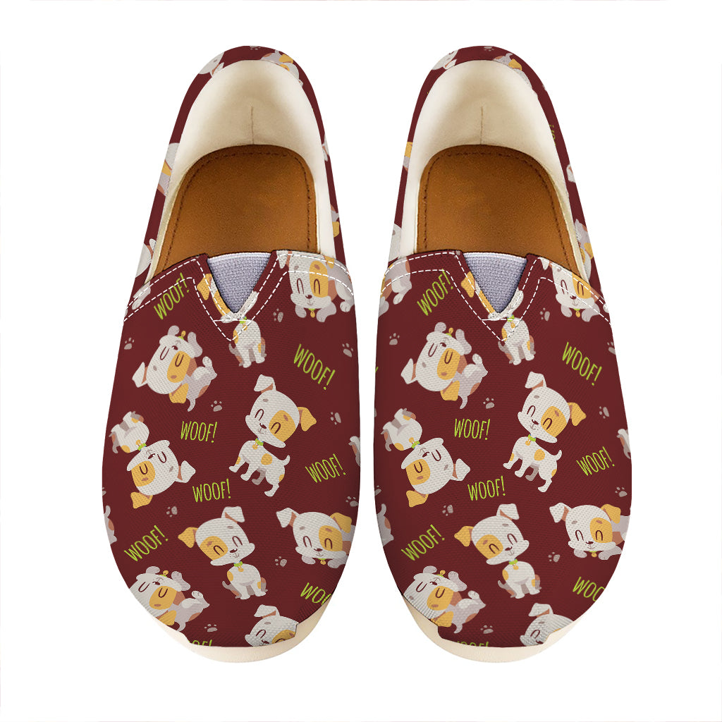 Happy Jack Russell Terrier Pattern Print Casual Shoes