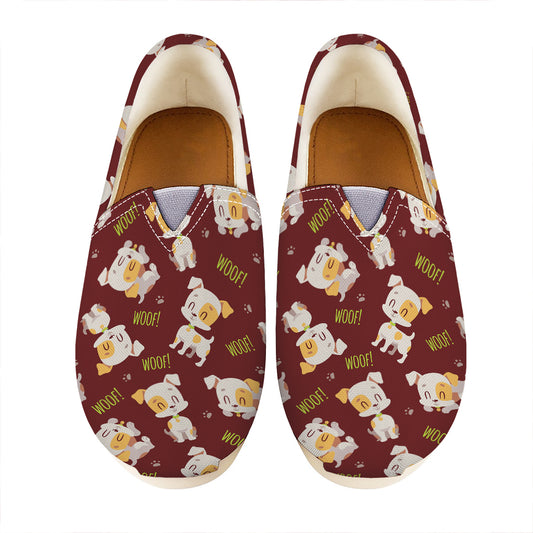 Happy Jack Russell Terrier Pattern Print Casual Shoes