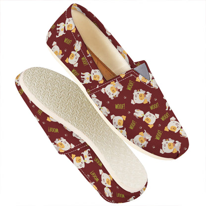 Happy Jack Russell Terrier Pattern Print Casual Shoes