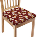 Happy Jack Russell Terrier Pattern Print Chair Cushion Cover