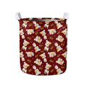 Happy Jack Russell Terrier Pattern Print Collapsible Laundry Basket