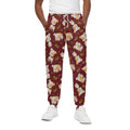 Happy Jack Russell Terrier Pattern Print Cotton Sweatpants