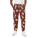 Happy Jack Russell Terrier Pattern Print Cotton Pants