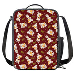Happy Jack Russell Terrier Pattern Print Crossbody Lunch Bag