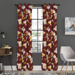 Happy Jack Russell Terrier Pattern Print Curtain