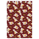 Happy Jack Russell Terrier Pattern Print Curtain