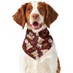 Happy Jack Russell Terrier Pattern Print Dog Bandana