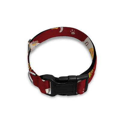 Happy Jack Russell Terrier Pattern Print Dog Collar