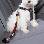 Happy Jack Russell Terrier Pattern Print Dog Seat Belt