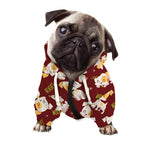 Happy Jack Russell Terrier Pattern Print Dog Zip Up Hoodie