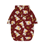 Happy Jack Russell Terrier Pattern Print Dog Zip Up Hoodie