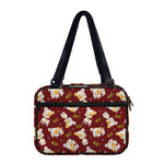 Happy Jack Russell Terrier Pattern Print Double Strap Bible Bag