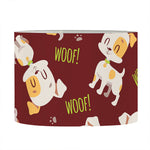 Happy Jack Russell Terrier Pattern Print Drum Lamp Shade