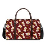 Happy Jack Russell Terrier Pattern Print Duffle Bag