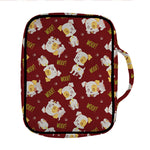 Happy Jack Russell Terrier Pattern Print Front Pocket Bible Bag