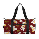 Happy Jack Russell Terrier Pattern Print Gym Bag