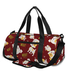 Happy Jack Russell Terrier Pattern Print Gym Bag