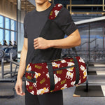 Happy Jack Russell Terrier Pattern Print Gym Bag