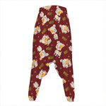 Happy Jack Russell Terrier Pattern Print Hammer Pants