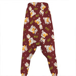 Happy Jack Russell Terrier Pattern Print Hammer Pants