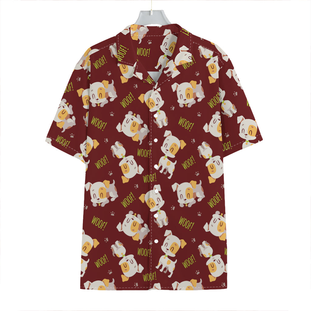 Happy Jack Russell Terrier Pattern Print Hawaiian Shirt