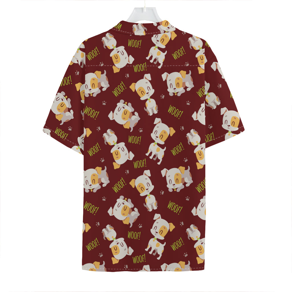 Happy Jack Russell Terrier Pattern Print Hawaiian Shirt