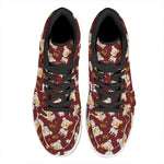Happy Jack Russell Terrier Pattern Print High Top Leather Sneakers