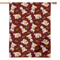 Happy Jack Russell Terrier Pattern Print House Flag