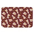 Happy Jack Russell Terrier Pattern Print Indoor Door Mat