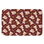 Happy Jack Russell Terrier Pattern Print Indoor Door Mat