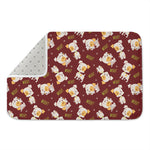 Happy Jack Russell Terrier Pattern Print Indoor Door Mat