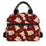 Happy Jack Russell Terrier Pattern Print Insulated Lunch Bag