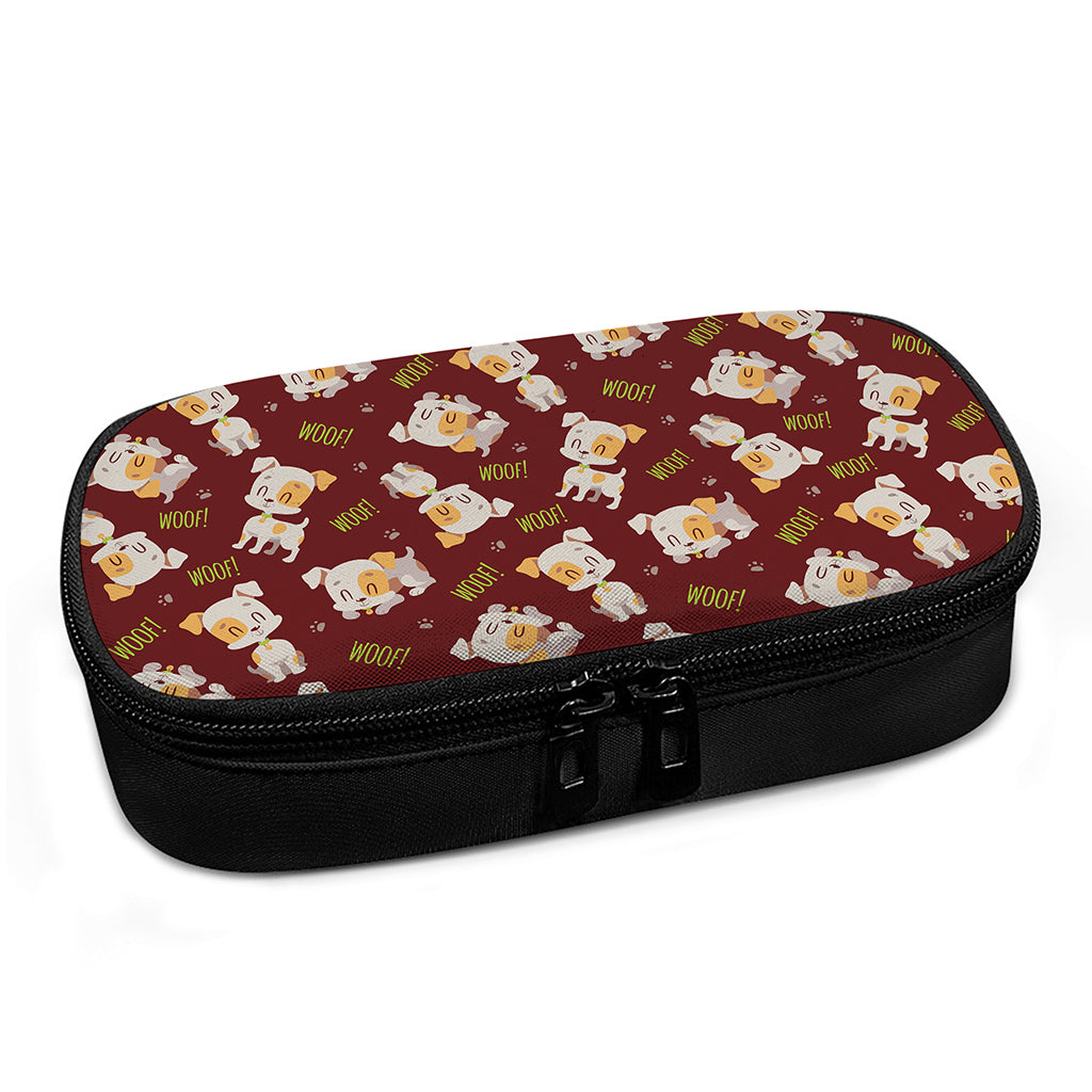 Happy Jack Russell Terrier Pattern Print Insulin Cooler Travel Case