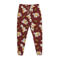 Happy Jack Russell Terrier Pattern Print Jogger Pants