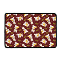 Happy Jack Russell Terrier Pattern Print Kitchen Mat