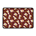 Happy Jack Russell Terrier Pattern Print Kitchen Mat