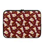 Happy Jack Russell Terrier Pattern Print Laptop Sleeve