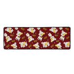 Happy Jack Russell Terrier Pattern Print Long Kitchen Mat