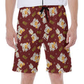 Happy Jack Russell Terrier Pattern Print Men's Beach Shorts