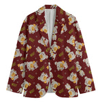 Happy Jack Russell Terrier Pattern Print Men's Blazer