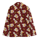 Happy Jack Russell Terrier Pattern Print Men's Blazer