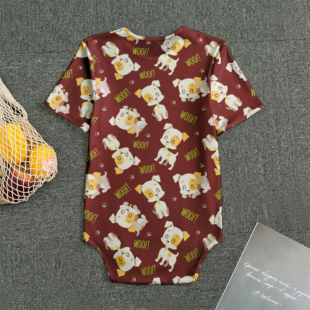 Happy Jack Russell Terrier Pattern Print Men's Bodysuit