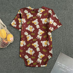 Happy Jack Russell Terrier Pattern Print Men's Bodysuit