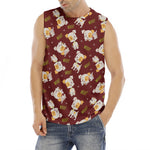 Happy Jack Russell Terrier Pattern Print Men's Fitness Tank Top