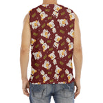 Happy Jack Russell Terrier Pattern Print Men's Fitness Tank Top