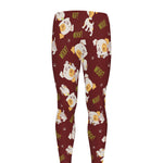 Happy Jack Russell Terrier Pattern Print Men's leggings