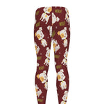 Happy Jack Russell Terrier Pattern Print Men's leggings